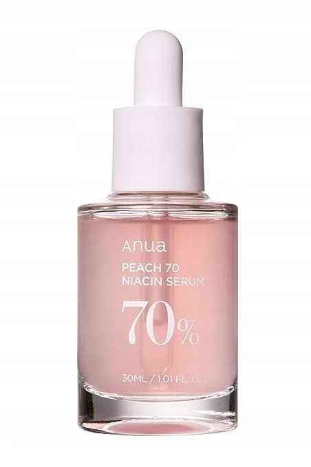 Anua Peach 70% Niacinamide Serum Rozjaśniające 70% Ekstrakt z Brzoskwini