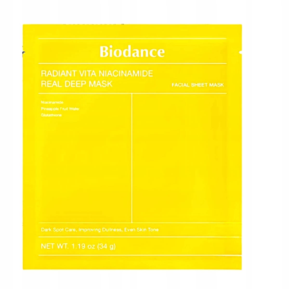 bez marki BIODANCE RADIANT VITA NIACINAMIDE REAL DEEP MASK MASECZKA DO TWARZY 34g 2