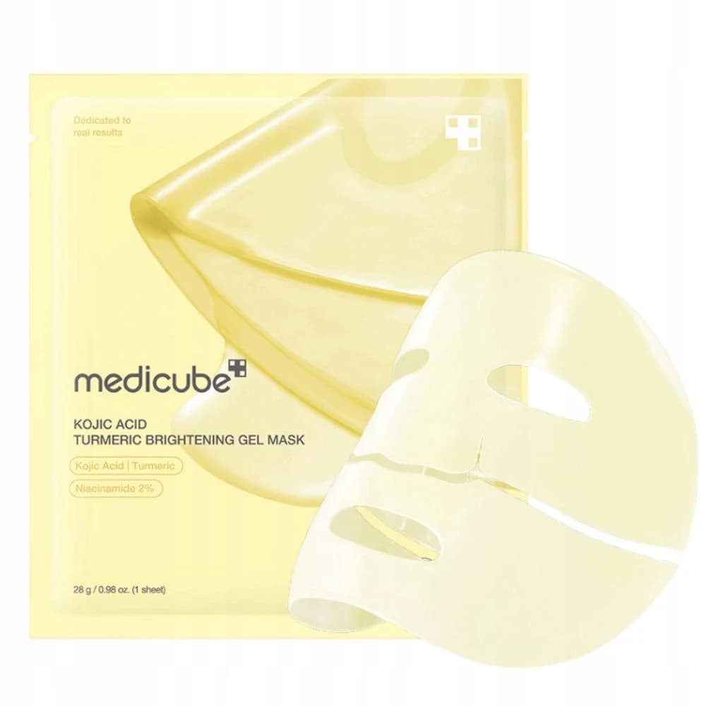Maska Rozświetlająca Medicube Kwas Kojowy Kurkuma Przebarwienia 28 g 4 szt
