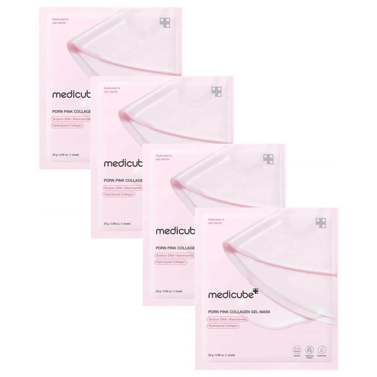 Medicube PDRN Pink Collagen Gel Mask maska do twarzy zestaw 4 sztuk 4x28 g
